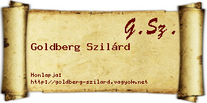 Goldberg Szilárd névjegykártya