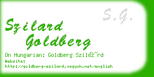 szilard goldberg business card